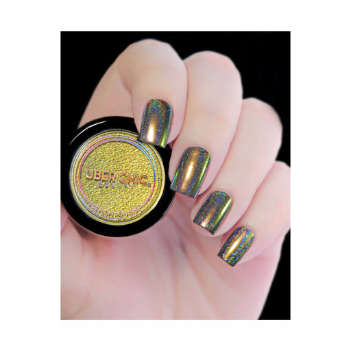 UberChic Beauty Chameleon Holographic Nail Powder: Amazon Princess Powder Tan