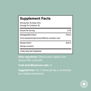 Portland Ashwagandha Farm Ashwagandha Bacopa - Spagyric Tincture Tincture Dark Gray 2oz,4oz