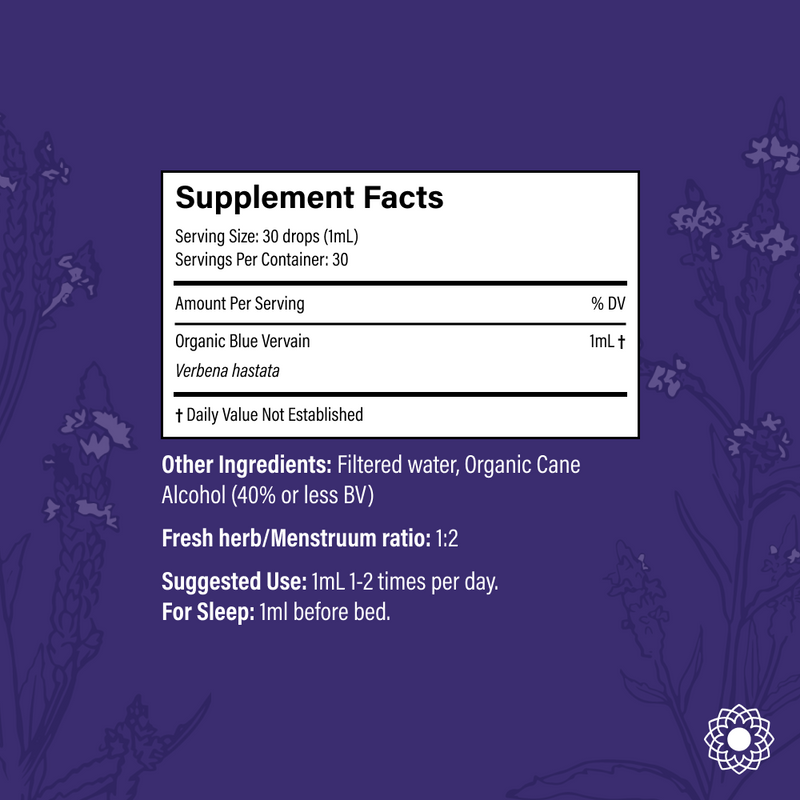 Portland Ashwagandha Farm Blue Vervain - Fresh Spagyric Tincture Tincture Dark Slate Blue