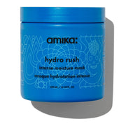 Nava Beauty Amika Hydro Rush Intense Moisture Hair Mask with Hyaluronic Acid Hair Dark Cyan 16 Oz