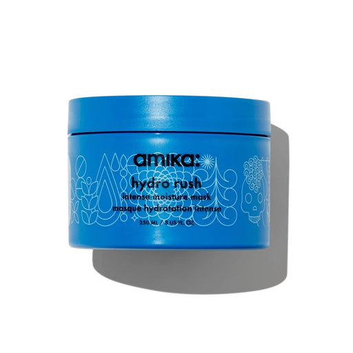 Nava Beauty Amika Hydro Rush Intense Moisture Hair Mask with Hyaluronic Acid Hair Dodger Blue 8 Oz