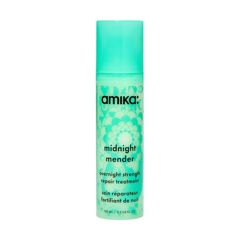 Nava Beauty Amika Midnight Mender Overnight Strength Repair Treatment Mask 3.3 Oz Hair Turquoise