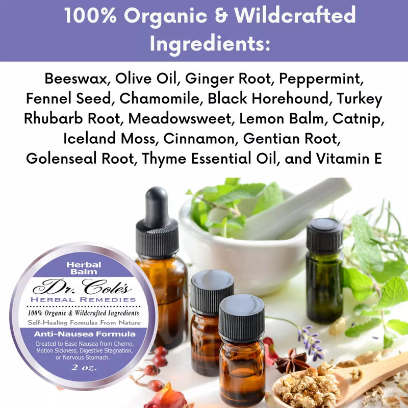 COLEHERBALS LLC 05 - Dr. Cole's Organic Anti-Nausea Herbal Balm Herbal White Smoke