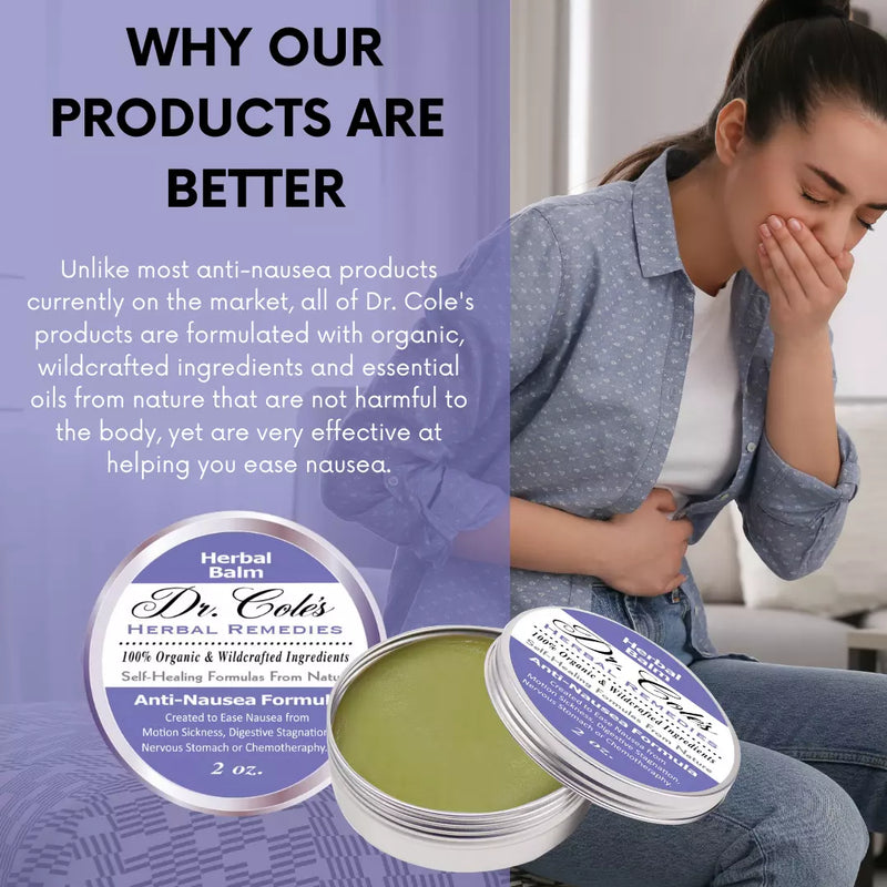 COLEHERBALS LLC 05 - Dr. Cole's Organic Anti-Nausea Herbal Balm Herbal Dark Gray