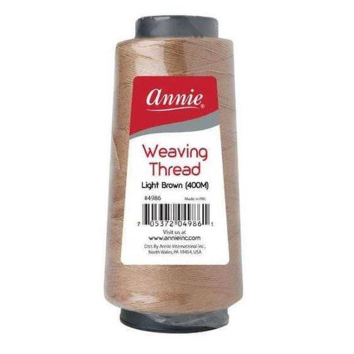 VIP Extensions Annie Weaving Thread, Light Brown 400m Weaving Thread White Smoke