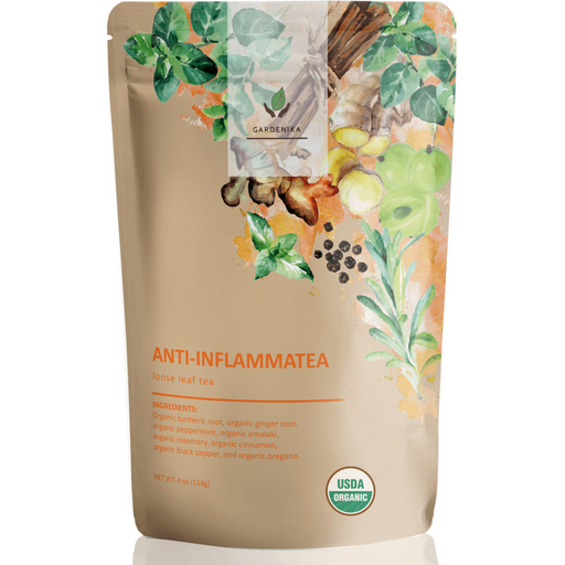 Gardenika Shop Anti-Inflammatory Tea, Turmeric Ginger Herbal Blend | Organic & Kosher Loose Leaf Tea Tan 4 oz,1 lb