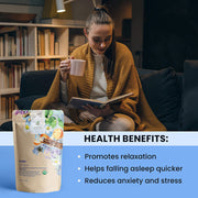 Gardenika Shop Sleep Tea, Evening Relaxation | Chamomile Lavender Gotu Kola | Organic Loose Leaf Tea Black