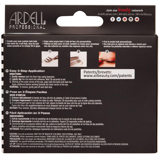 VIP Extensions Ardell Double Up - Knotted Flare Trios - Medium Black Eyelash Dark Slate Gray