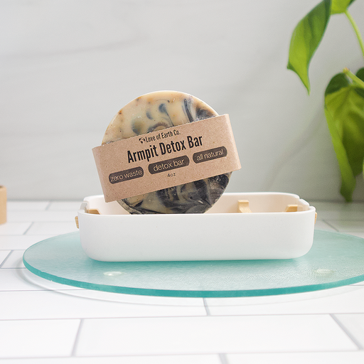 Love of Earth Co. Armpit Detox Soap Bar Light Gray Just the Bar,Add a Soap Sock!