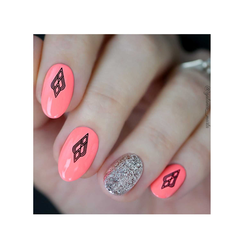 UberChic Beauty Art Deco Elements Stamping Plate Rosy Brown