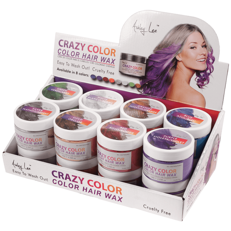 VIP Extensions Ashley Lee Color Crazy Hair Wax Styling Wax Black PURPLE,BLUE,RED,ORANGE,GOLD,WHITE,SILVER,GREEN,Black,PINK,AQUA
