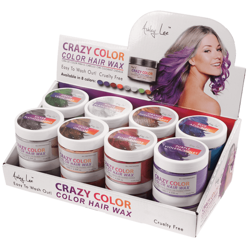 VIP Extensions Ashley Lee Color Crazy Hair Wax Styling Wax Black PURPLE,BLUE,RED,ORANGE,GOLD,WHITE,SILVER,GREEN,Black,PINK,AQUA