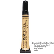 VIP Extensions Ashley Lee Color Satin Longwear Liquid Concealer Concealer White Smoke Almond Brown,Vanilla Cream,Cocoa,Caramel,Ivory,Warm Peach,Golden Coffee,Amber,Hazel,Honey Glaze,Dark Chocolate,Mocha,Green Corrector,Orange Corrector,Yellow Corrector