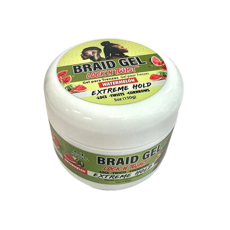 VIP Extensions Ashley Lee Lock N' Twist Braid Gel, Extreme Hold (Watermelon), 5 fl oz Styling Gel White Smoke