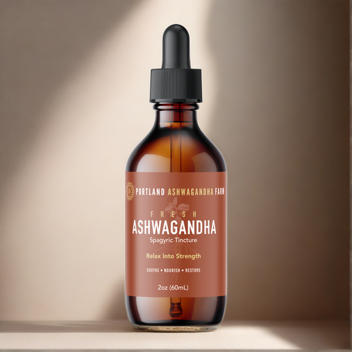 Portland Ashwagandha Farm Ashwagandha Fresh Spagyric Tincture – Pacific Northwest Grown Tincture Dim Gray 2oz