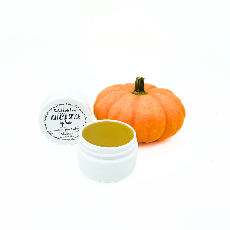 Rooted Earth Farm + Apothecary Autumn Spice Lip Balm Lip Balms + Tints White Smoke