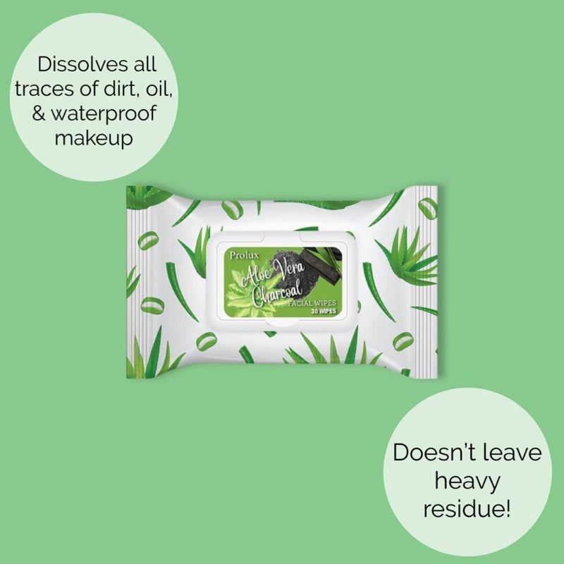 Prolux Cosmetics Facial Wipes face wipes Dark Sea Green #1-Aloe Vera & Charcoal