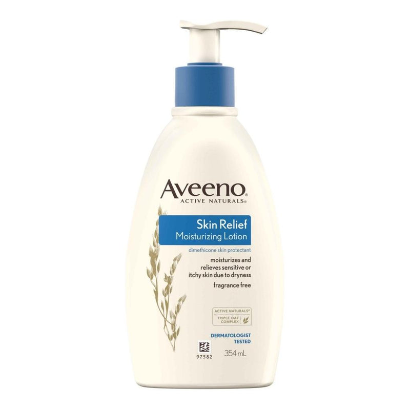 Aveeno Aveeno Active Naturals Skin Relief Moisturizing Lotion Fragrance Free 12 oz Moisturizing Lotion Beige