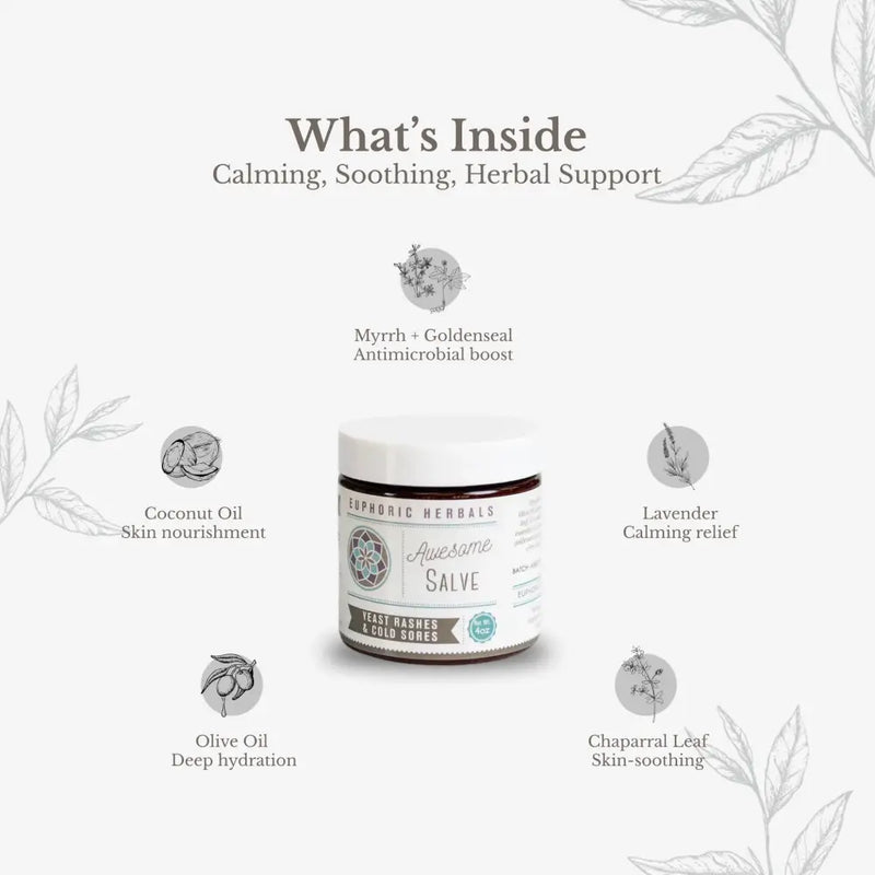 Euphoric Herbals Awesome Salve Salve White Smoke 1oz,4oz,8oz