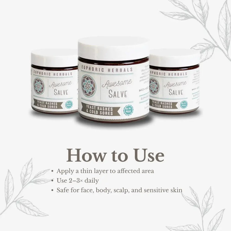 Euphoric Herbals Awesome Salve Salve White Smoke 1oz,4oz,8oz