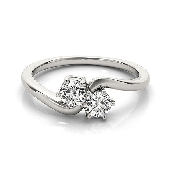 Bids.com Solitaire Two Stone Diamond Ring in 14k White Gold (1/2 cttw) Rings White Smoke 3 / White Gold,3.5 / White Gold,4 / White Gold,4.5 / White Gold,5 / White Gold,5.5 / White Gold,6 / White Gold,6.5 / White Gold,7 / White Gold,7.5 / White Gold,8 / White Gold,8.5 / White Gold,9 / White Gold
