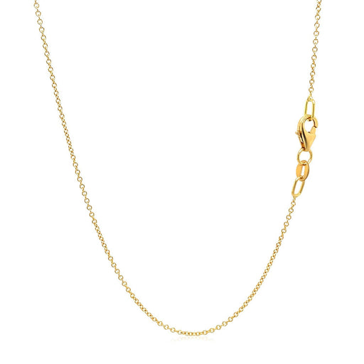 Bids.com Double Extendable Cable Chain in 14k Yellow Gold (1.0mm) Necklaces White Smoke 18 / Yellow Gold