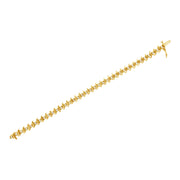 Bids.com 10KT Yellow Gold Plated .925 Sterling Silver 1 cttw Prong-Set Diamond Link Bracelet (J-K, I1-I2) - 7.5" Bracelets White Smoke Yellow.Sterling Silver / 7.5