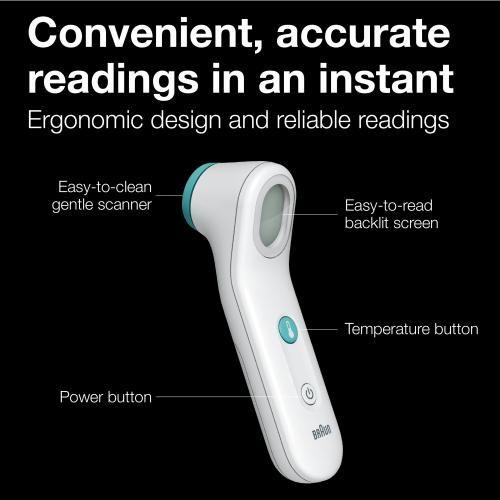 Braun Braun Forehead Thermometer, BFH175, White Forehead Thermometer Light Gray