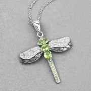 Bids.com 1.98 Carat Genuine Peridot and White Topaz .925 Sterling Silver Pendant Pendants Gray size 18.00