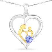 Bids.com 0.45 Carat Genuine Tanzanite .925 Sterling Silver Pendant Pendants White Smoke size 18.00