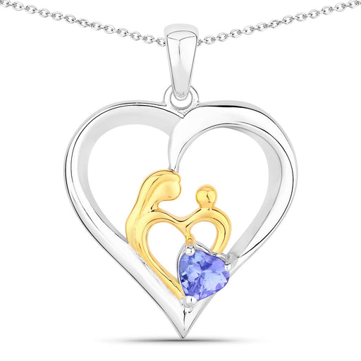 Bids.com 0.45 Carat Genuine Tanzanite .925 Sterling Silver Pendant Pendants White Smoke size 18.00