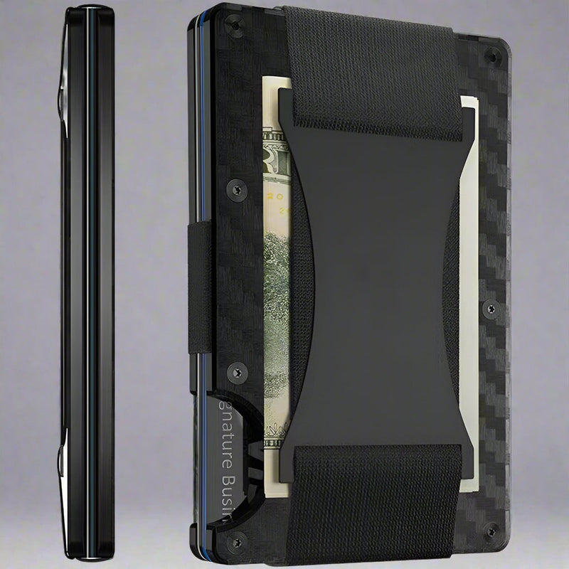 SmartPursue™ Carbon Fiber Wallet - RFID Blocking Metal Card Holder Card Wallet Dark Slate Gray Army Green,Black,Blue,Brown,Carbon Fiber Grain,Dark Green,Desert gold gradient,Fluorescent Green,Gradient Blue,Gradient Purple Blue,Grey,Light Blue,Orange,Purple,Real Carbon Fiber,Red,Rose Gold,Sapphire Blue,Set1,Set2,Set3,Set4,Set5,Set6,Set7