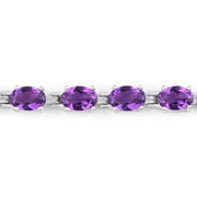 Bids.com 7.98 Carat Genuine Amethyst .925 Sterling Silver Bracelet Bracelets Thistle size 7.25,size 8.25,size 7.00,size 6.25
