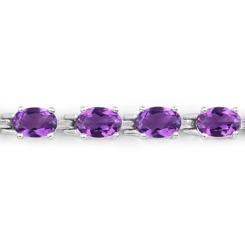 Bids.com 7.98 Carat Genuine Amethyst .925 Sterling Silver Bracelet Bracelets Thistle size 7.25,size 8.25,size 7.00,size 6.25