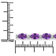 Bids.com 7.98 Carat Genuine Amethyst .925 Sterling Silver Bracelet Bracelets White Smoke size 7.25,size 8.25,size 7.00,size 6.25