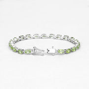 Bids.com 8.61 Carat Genuine Peridot .925 Sterling Silver Bracelet Bracelets White Smoke size 7.25,size 8.25,size 5.50,size 6.75,size 6.25,size 7.50,size 7.00