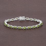 Bids.com 8.61 Carat Genuine Peridot .925 Sterling Silver Bracelet Bracelets Dim Gray size 7.25,size 8.25,size 5.50,size 6.75,size 6.25,size 7.50,size 7.00