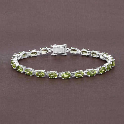 Bids.com 8.61 Carat Genuine Peridot .925 Sterling Silver Bracelet Bracelets Dim Gray size 7.25,size 8.25,size 5.50,size 6.75,size 6.25,size 7.50,size 7.00