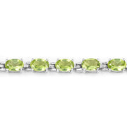 Bids.com 8.61 Carat Genuine Peridot .925 Sterling Silver Bracelet Bracelets Gray size 7.25,size 8.25,size 5.50,size 6.75,size 6.25,size 7.50,size 7.00