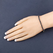Bids.com 8.36 Carat Genuine Blue Sapphire .925 Sterling Silver Bracelet Bracelets Dark Slate Gray size 7.25,size 8.25,size 6.00,size 7.50