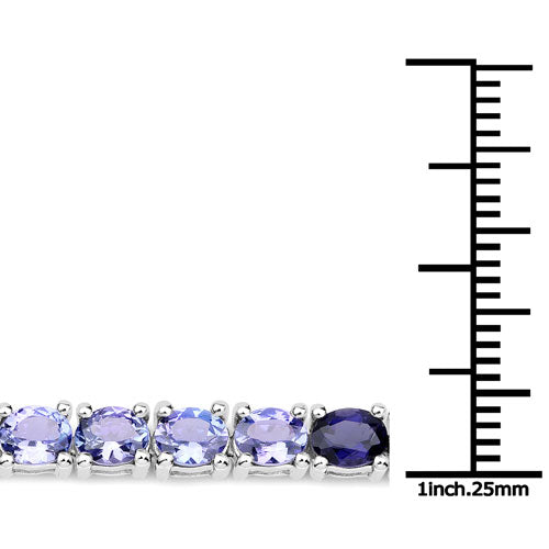 Bids.com 12.04 Carat Genuine Multi Stone .925 Sterling Silver Bracelet Bracelets White Smoke size 7.00,size 8.00,size 7.50