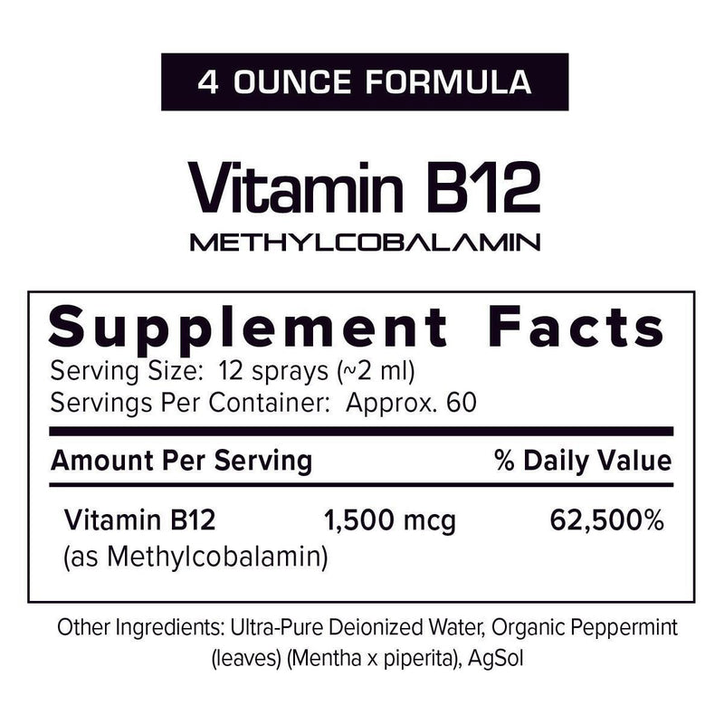 Results RNA Vitamin B12 Extra Strength Black 2 oz (30 Day Supply),4 oz (60 Day Supply)
