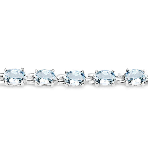 Bids.com 8.80 Carat Genuine Aquamarine .925 Sterling Silver Bracelet Bracelets White Smoke size 7.50,size 7.75,size 6.00,size 6.25,size 7.00,size 6.75,size 7.25,size 8.00