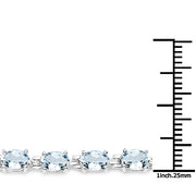 Bids.com 8.80 Carat Genuine Aquamarine .925 Sterling Silver Bracelet Bracelets White Smoke size 7.50,size 7.75,size 6.00,size 6.25,size 7.00,size 6.75,size 7.25,size 8.00