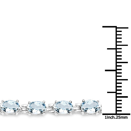 Bids.com 8.80 Carat Genuine Aquamarine .925 Sterling Silver Bracelet Bracelets White Smoke size 7.50,size 7.75,size 6.00,size 6.25,size 7.00,size 6.75,size 7.25,size 8.00