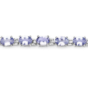 Bids.com 9.68 Carat Genuine Tanzanite .925 Sterling Silver Bracelet Bracelets White Smoke size 7.50,size 7.25,size 7.75