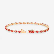 Bids.com 7.00 Carat Genuine Orange Sapphire 14K Yellow Gold Bracelet Bracelets White Smoke size 7.00