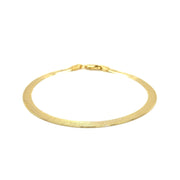 Bids.com 4.0mm 14k Yellow Gold Super Flex Herringbone Bracelet Bracelets White Smoke 7 / Yellow Gold,8 / Yellow Gold
