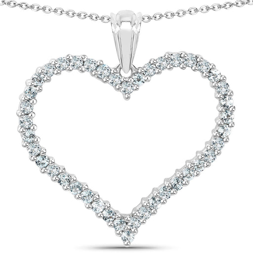 Bids.com 2.10 Carat Genuine Blue Topaz .925 Sterling Silver Pendant Pendants White Smoke