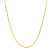Bids.com 14k Yellow Gold Diamond-Cut Alternating Bead Chain 1.5mm Necklaces White Smoke 16 / Yellow Gold,18 / Yellow Gold,20 / Yellow Gold